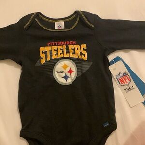 NFL Steelers baby long sleeve onesie. New with tags